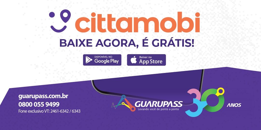 Guarupass disponibiliza novo layout do aplicativo CittaMobi
